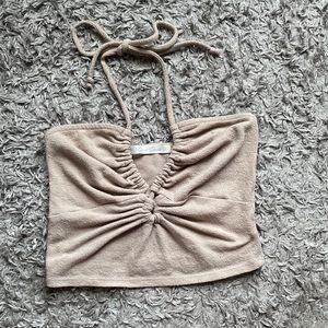 QuietStorm Tie Halter Crop Top